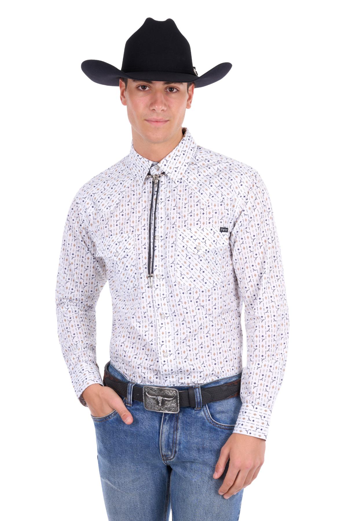 Men’s Keith Print Western Long Sleeve Shirt