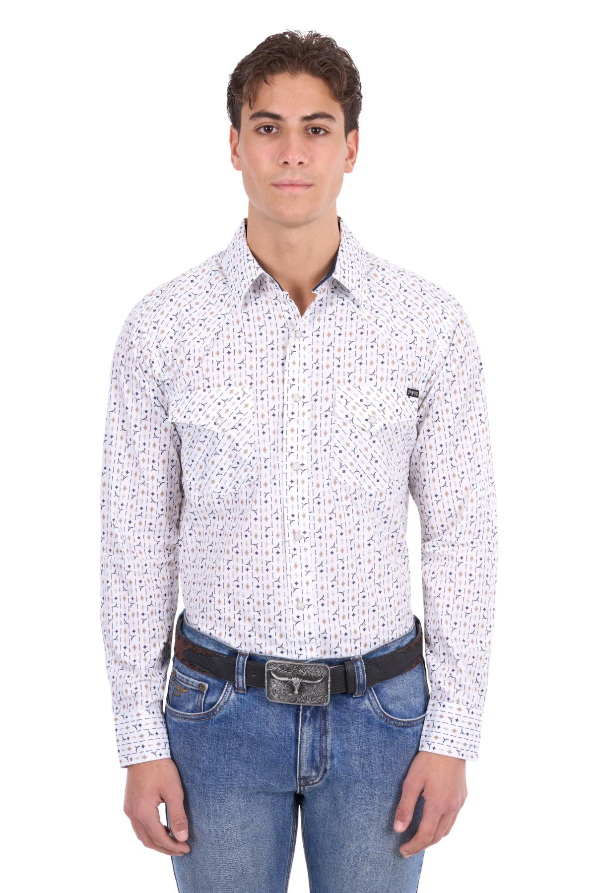 Men’s Keith Print Western Long Sleeve Shirt