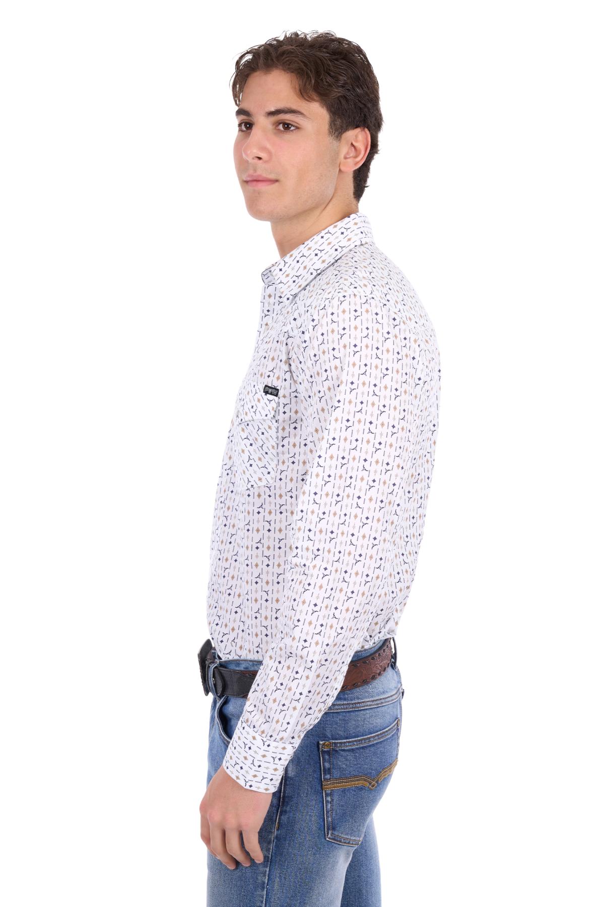 Men’s Keith Print Western Long Sleeve Shirt