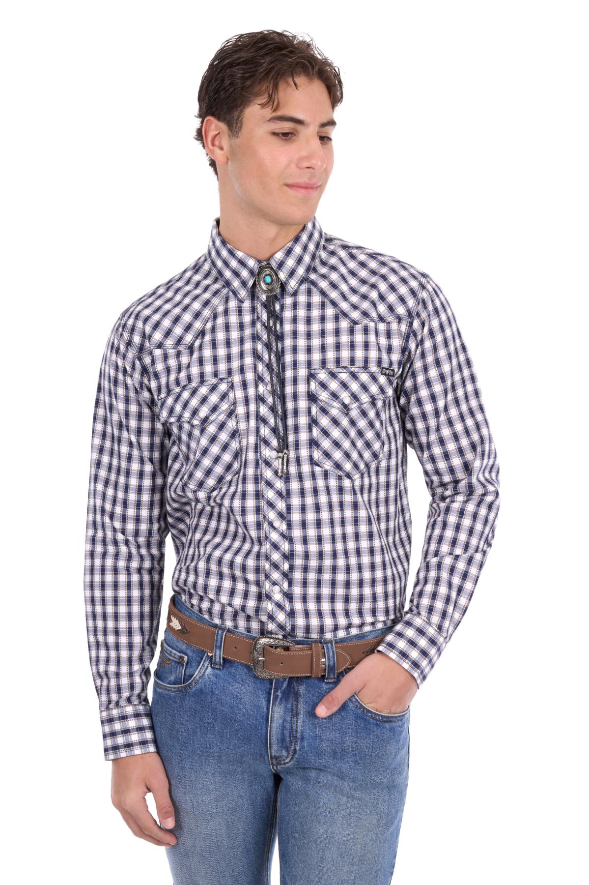 Men’s George Check Western Long Sleeve Shirt