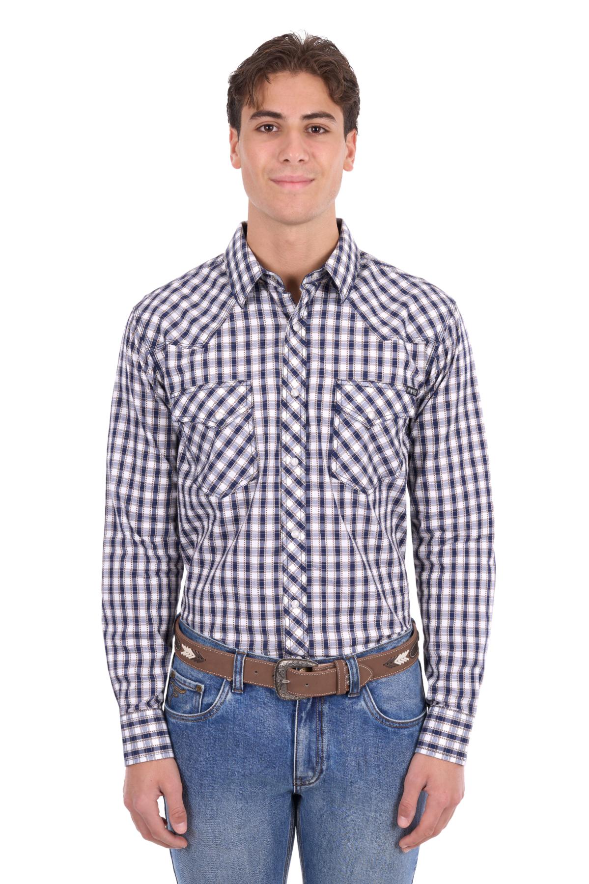 Men’s George Check Western Long Sleeve Shirt