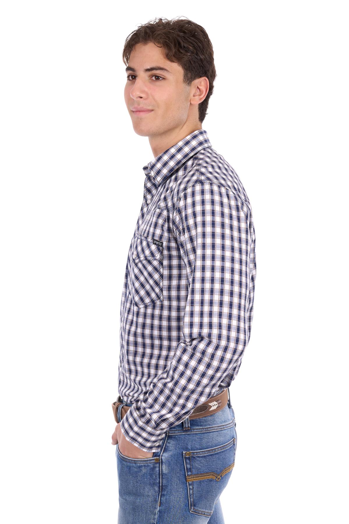 Men’s George Check Western Long Sleeve Shirt