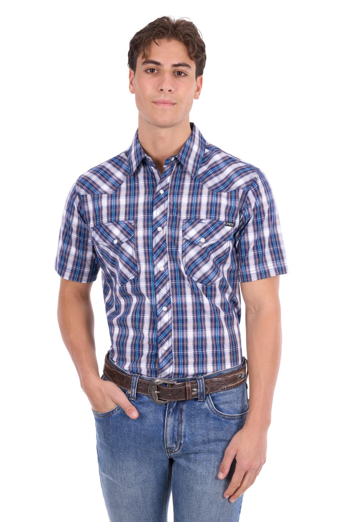 Men’s Larry Check Western Short Sleeve Shirt
