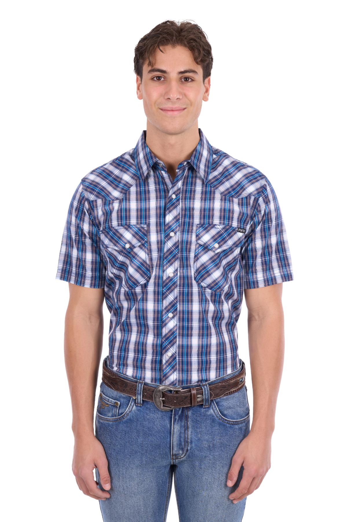 Men’s Larry Check Western Short Sleeve Shirt