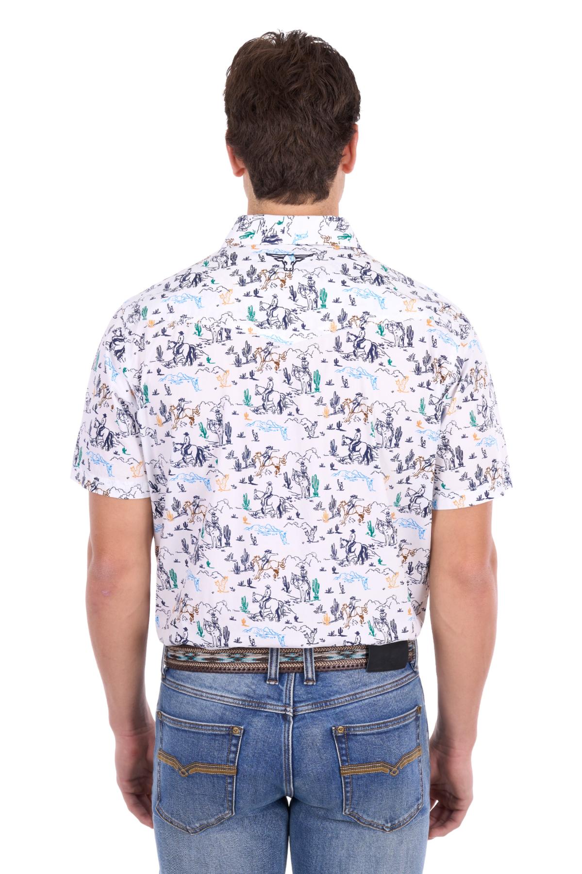 Men’s Mike Print Western Short Sleeve Shirt