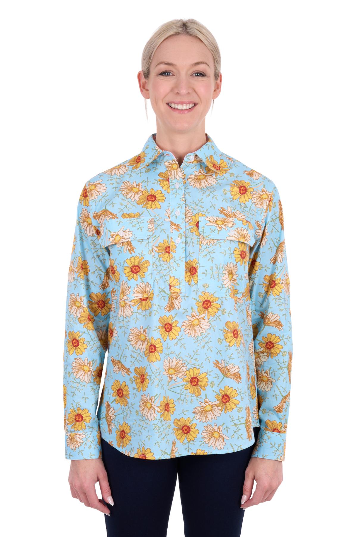 Women’s Sunday Half Placket Long Sleeve Shirt
