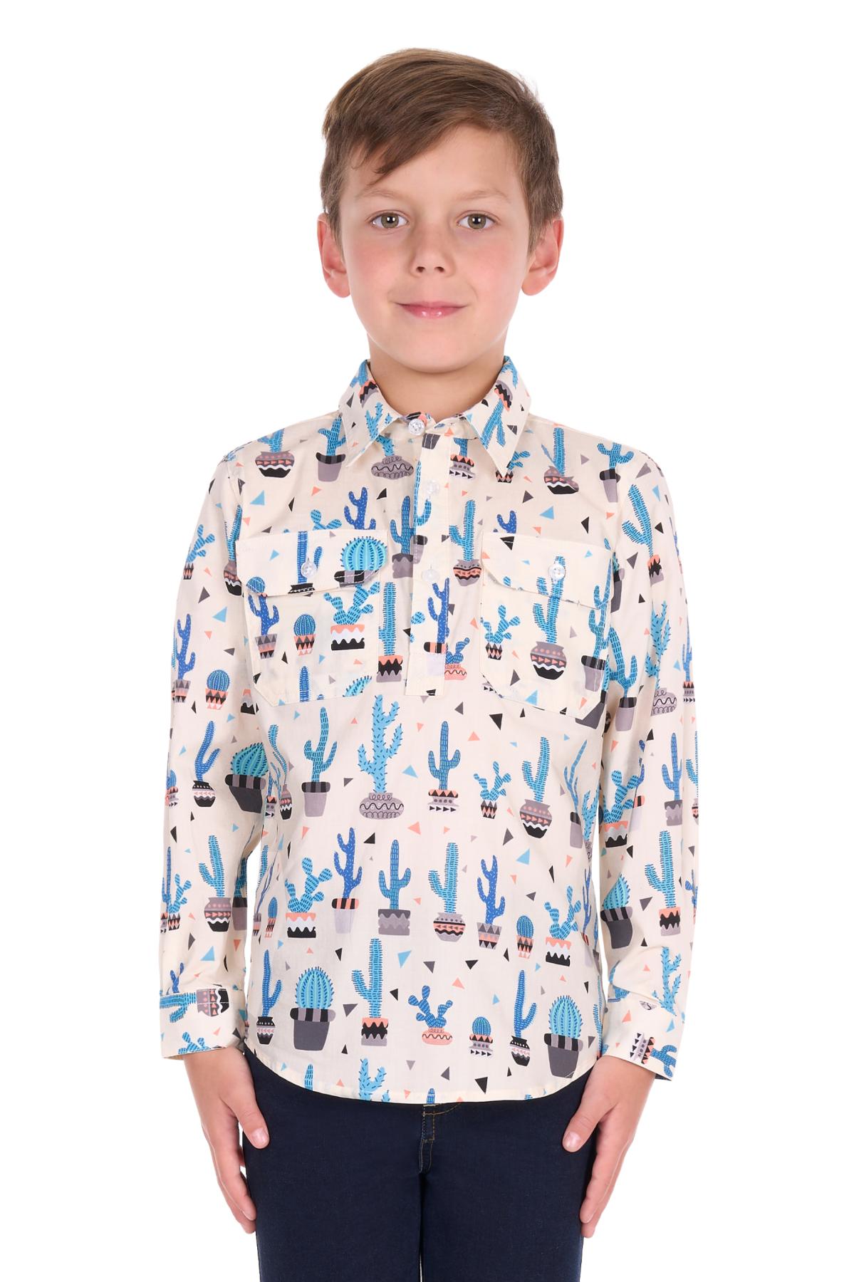 Kid’s Rocky Half Placket Long Sleeve Shirt
