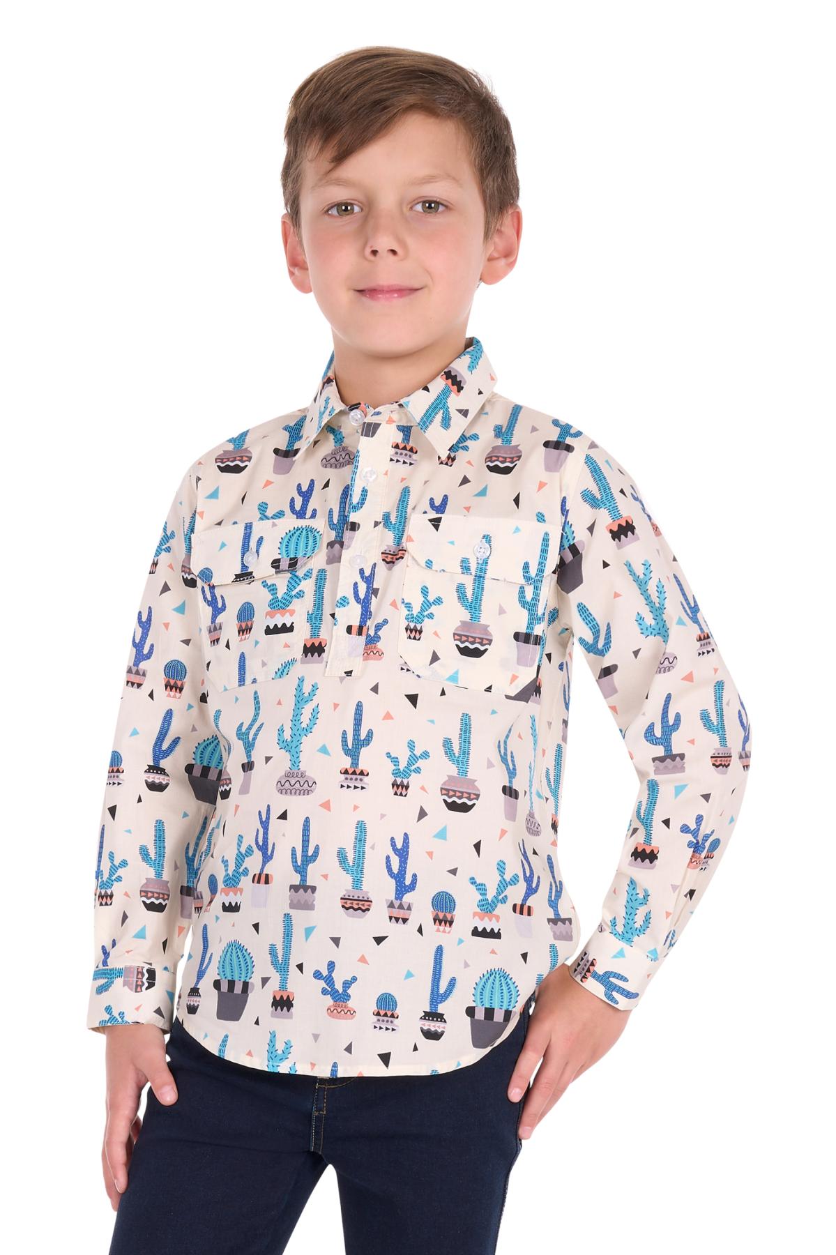 Kid’s Rocky Half Placket Long Sleeve Shirt