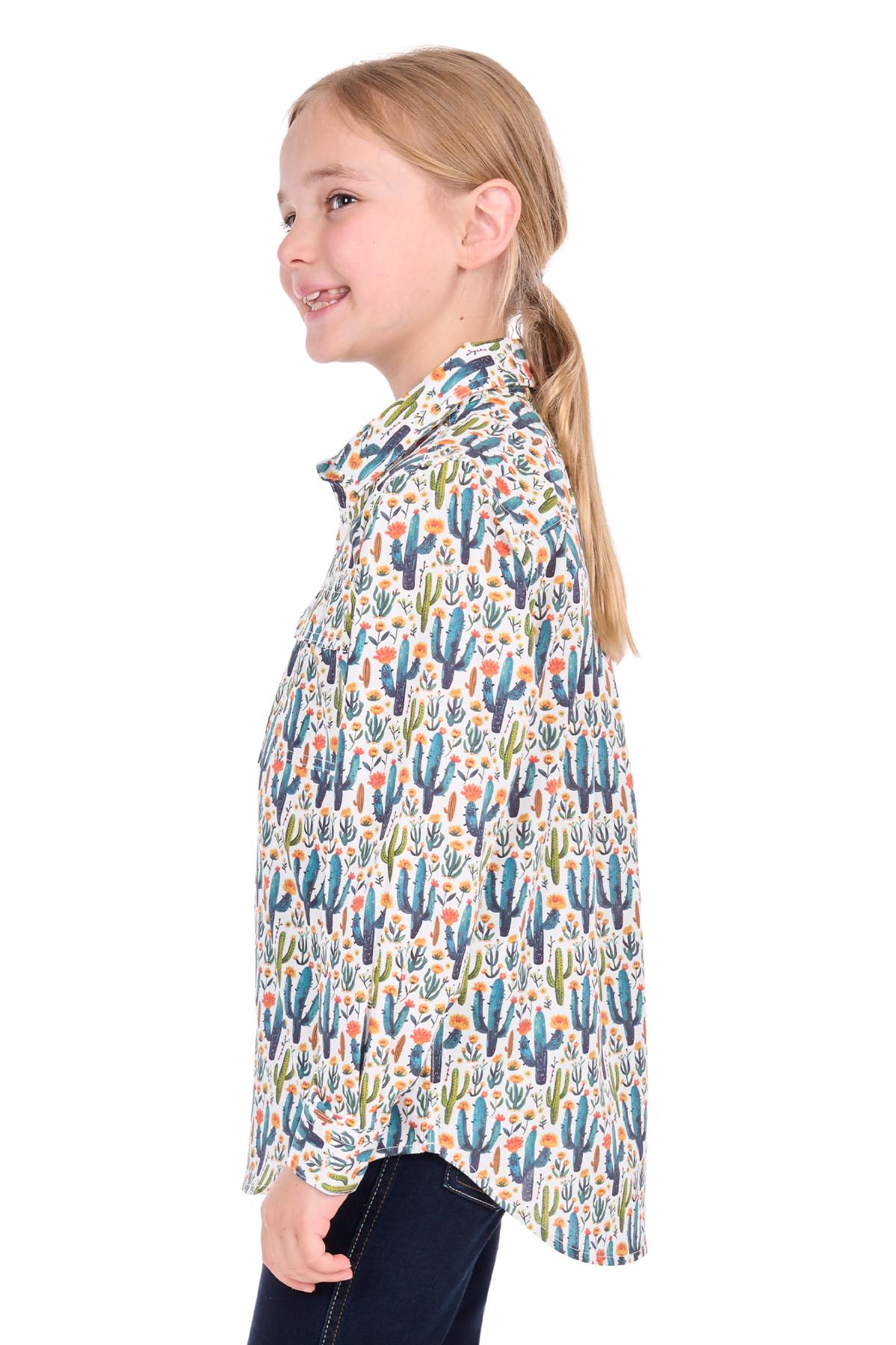 Kid’s Alba Half Placket Long Sleeve Shirt