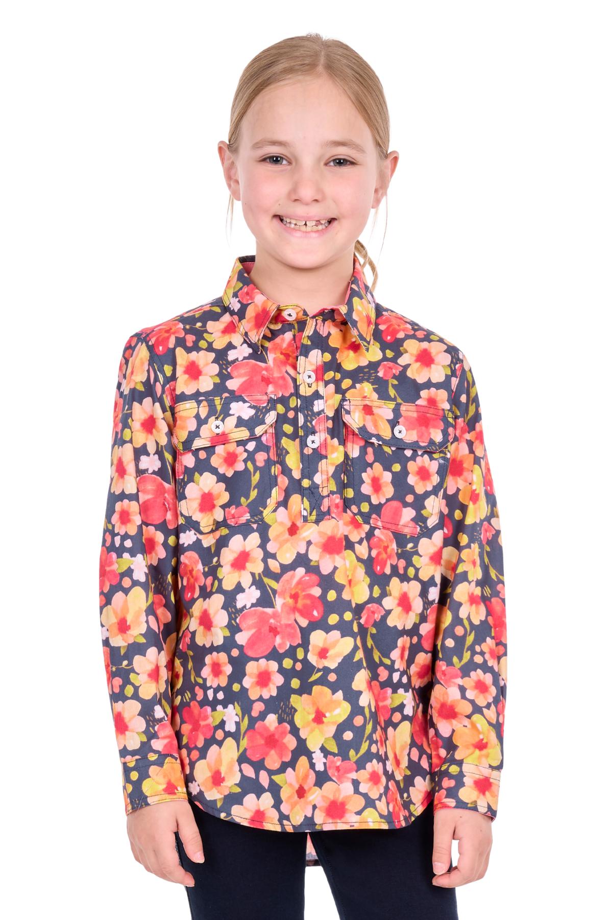 Kid’s Shanni Half Placket Long Sleeve Shirt