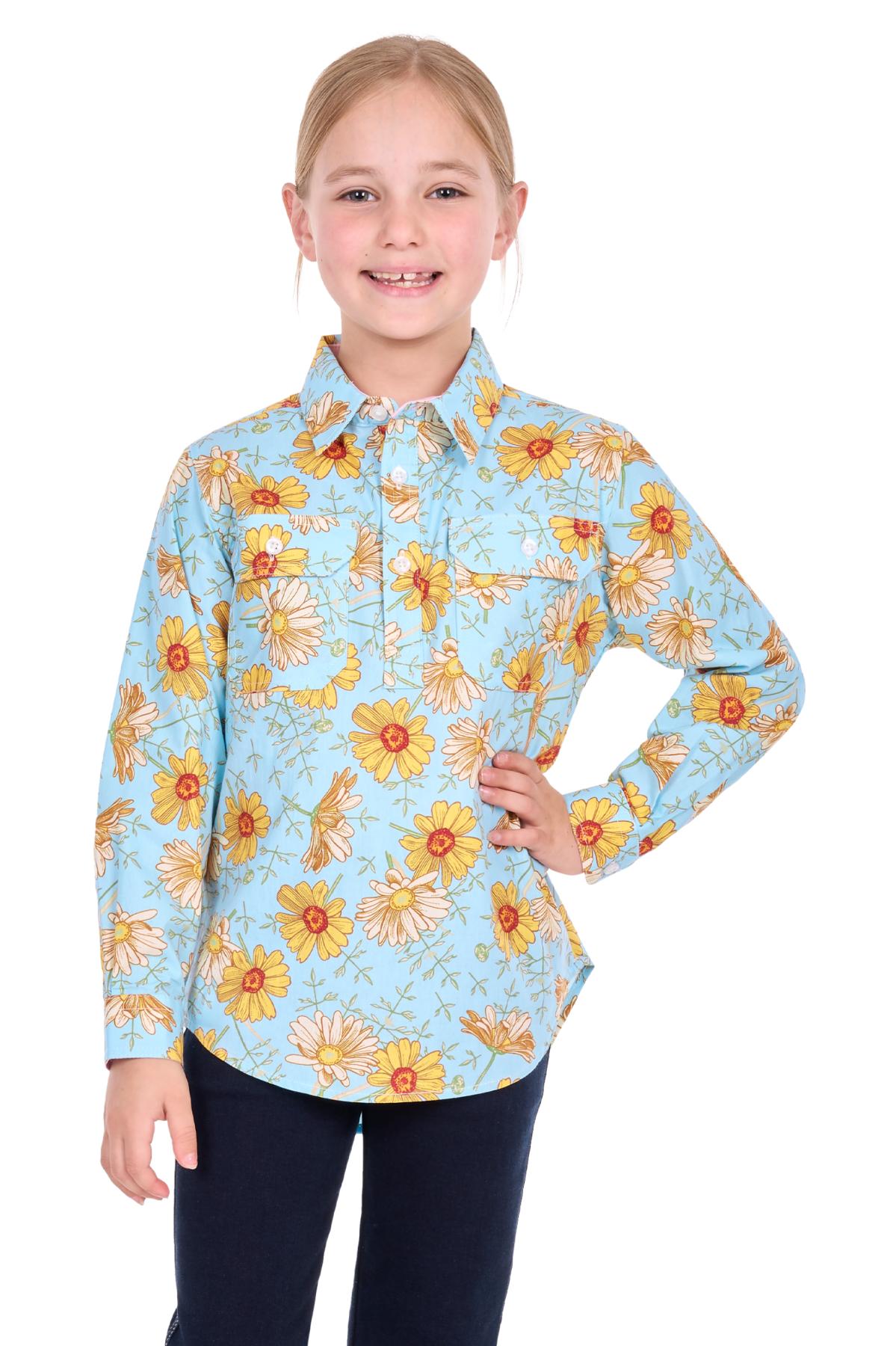 Kid’s Sunday Half Placket Long Sleeve Shirt