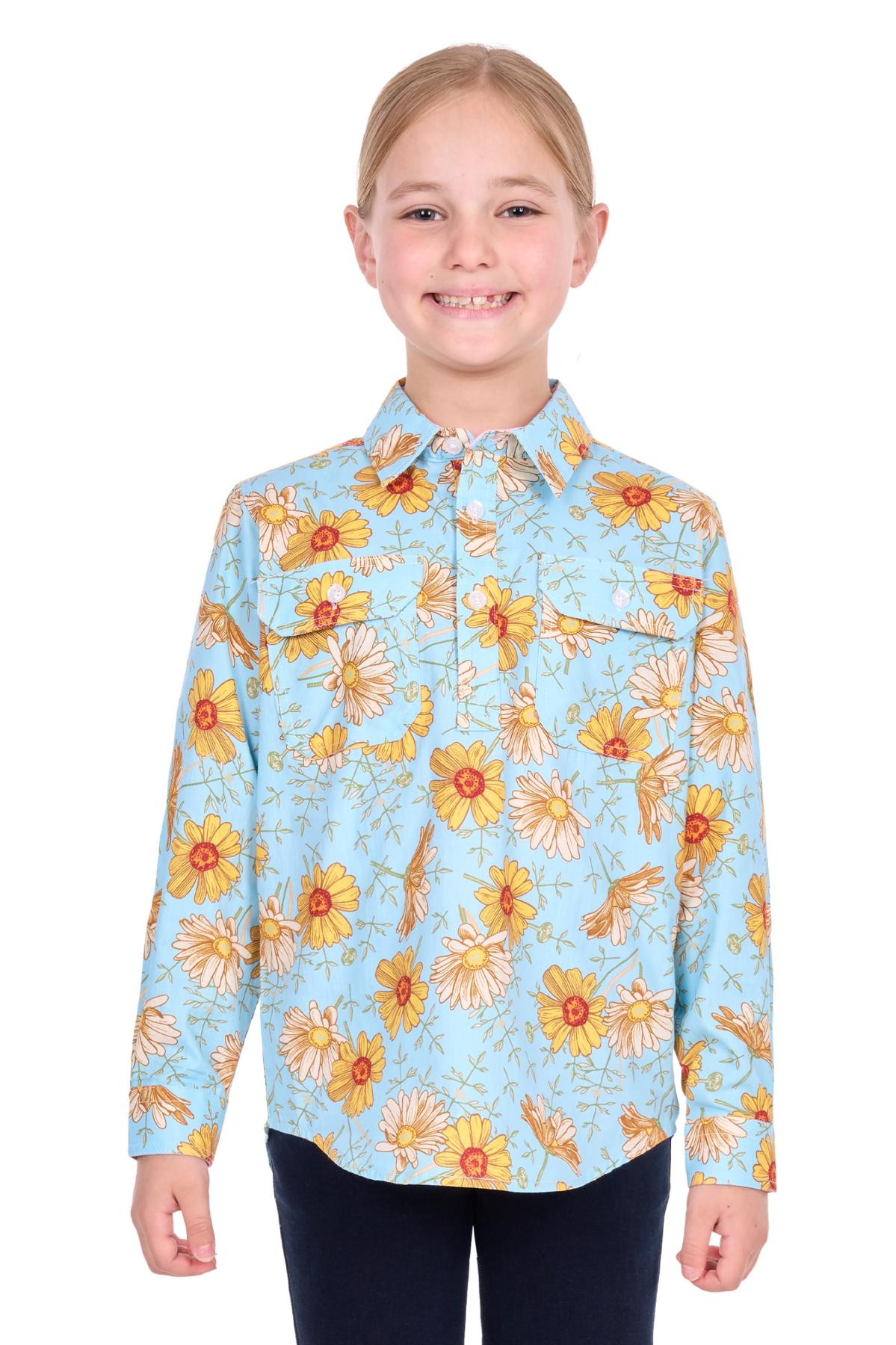 Kid’s Sunday Half Placket Long Sleeve Shirt