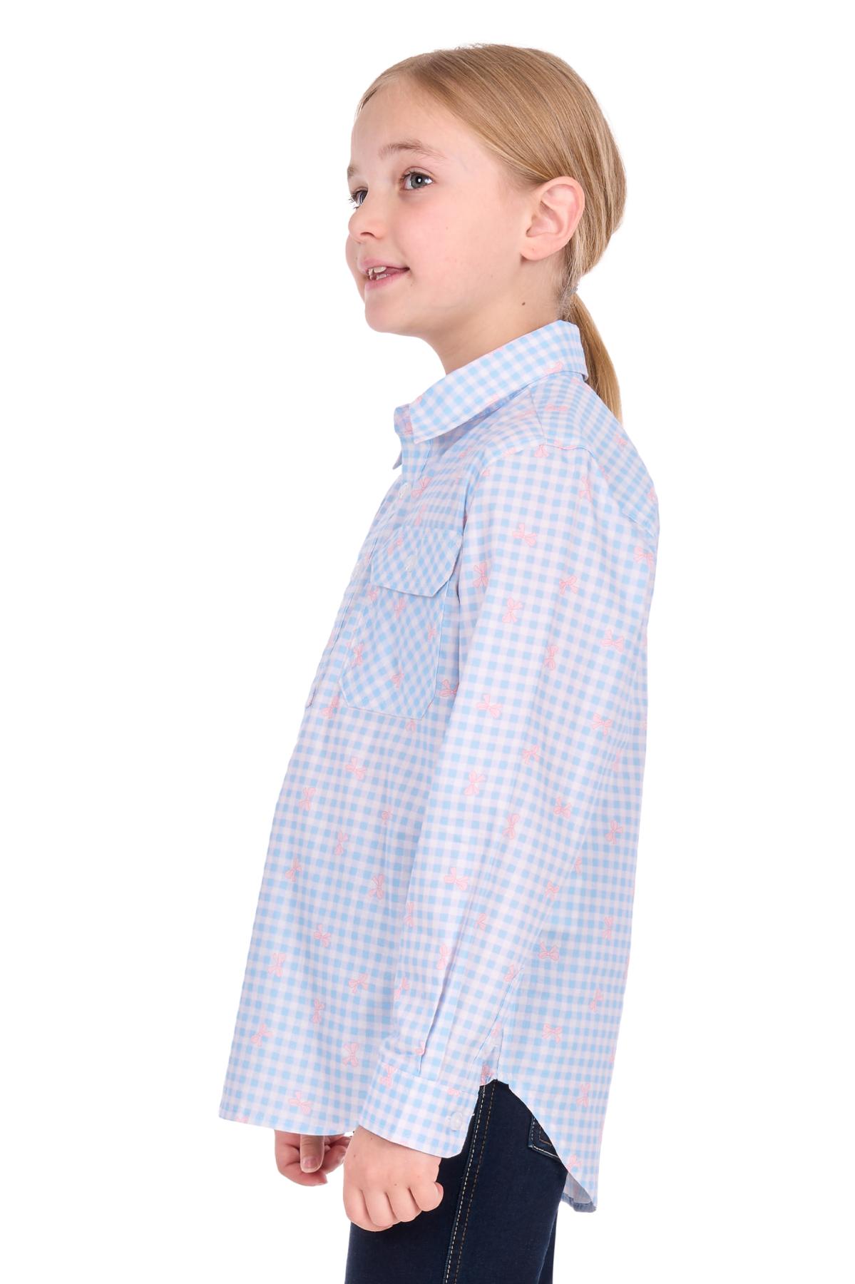 Kid’s Lillia Half Placket Long Sleeve Shirt