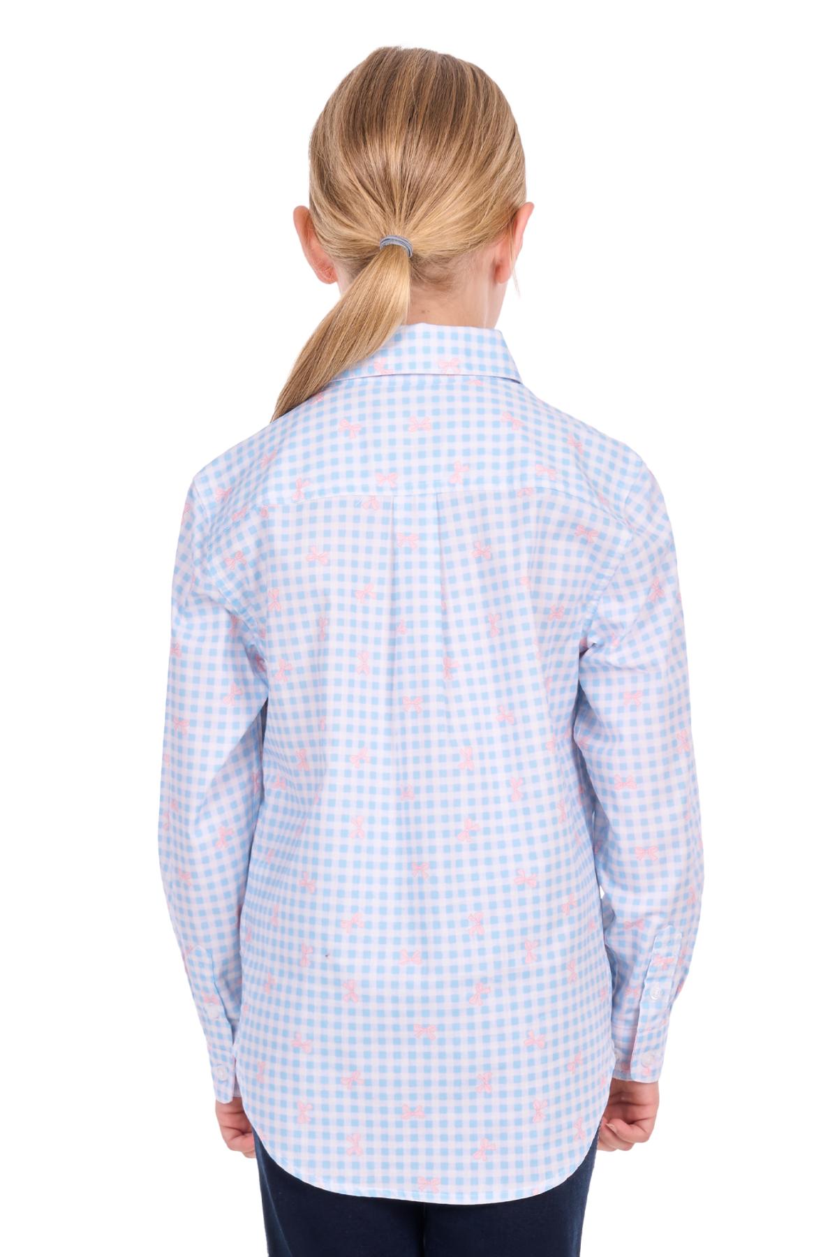 Kid’s Lillia Half Placket Long Sleeve Shirt