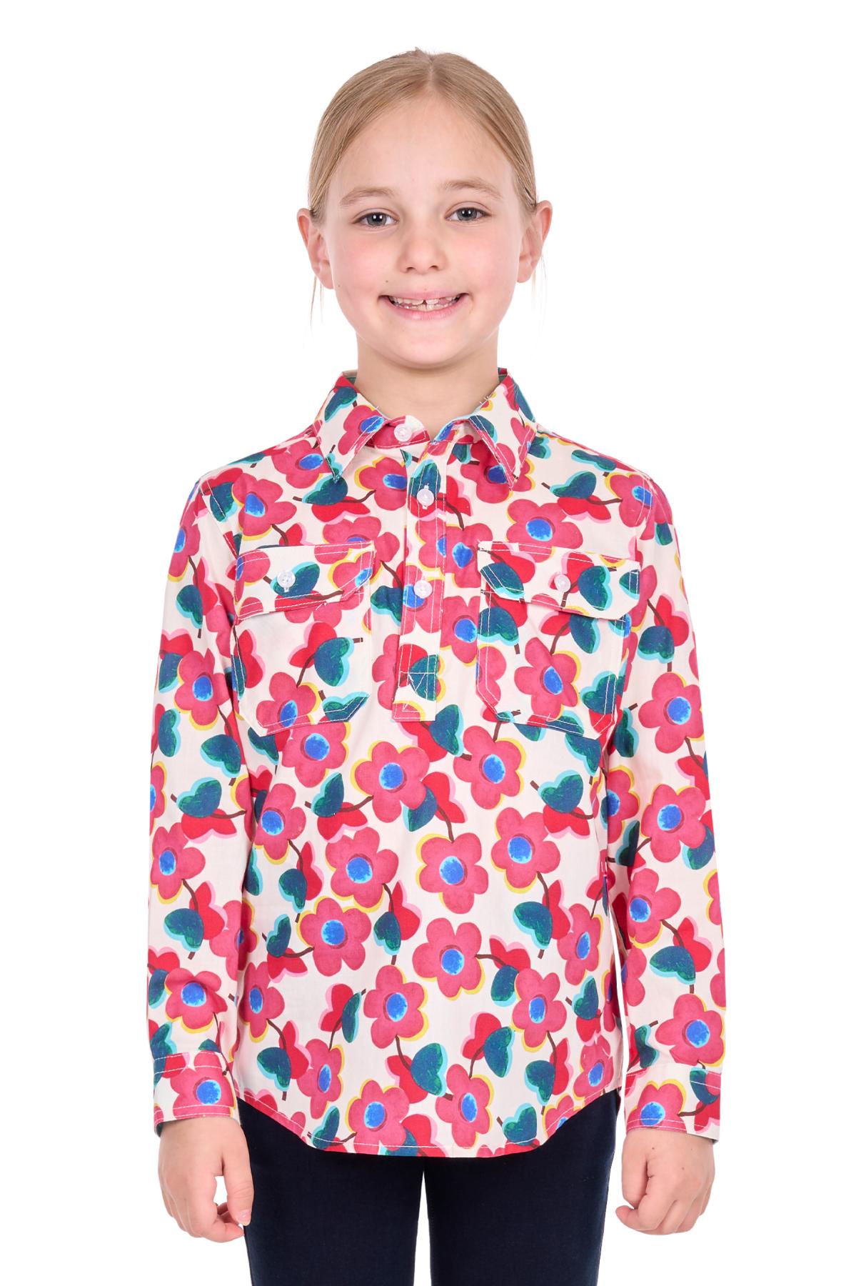 Kid’s Lorri Half Placket Long Sleeve Shirt
