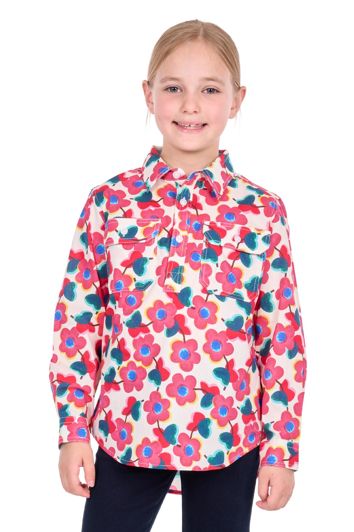 Kid’s Lorri Half Placket Long Sleeve Shirt