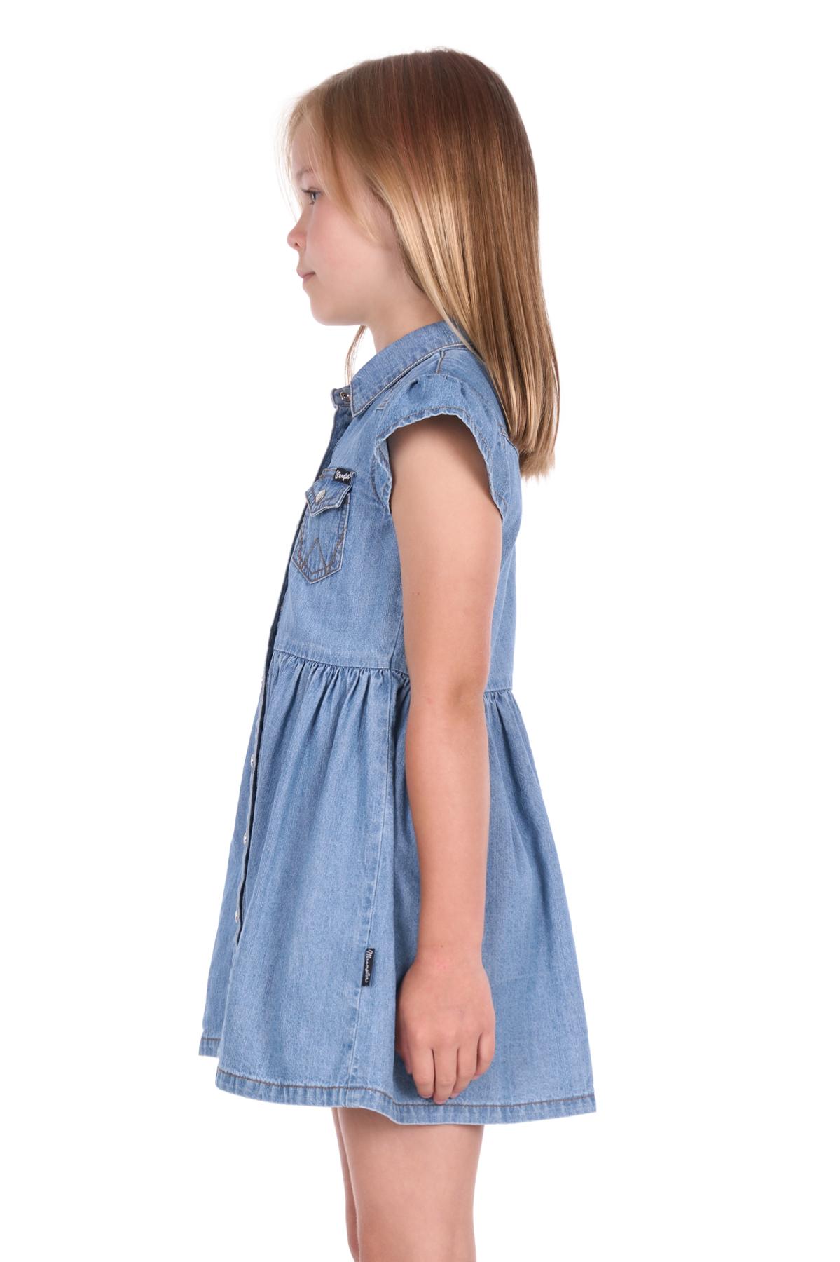 Girl’s Poppy Short Sleeve Denim Dress