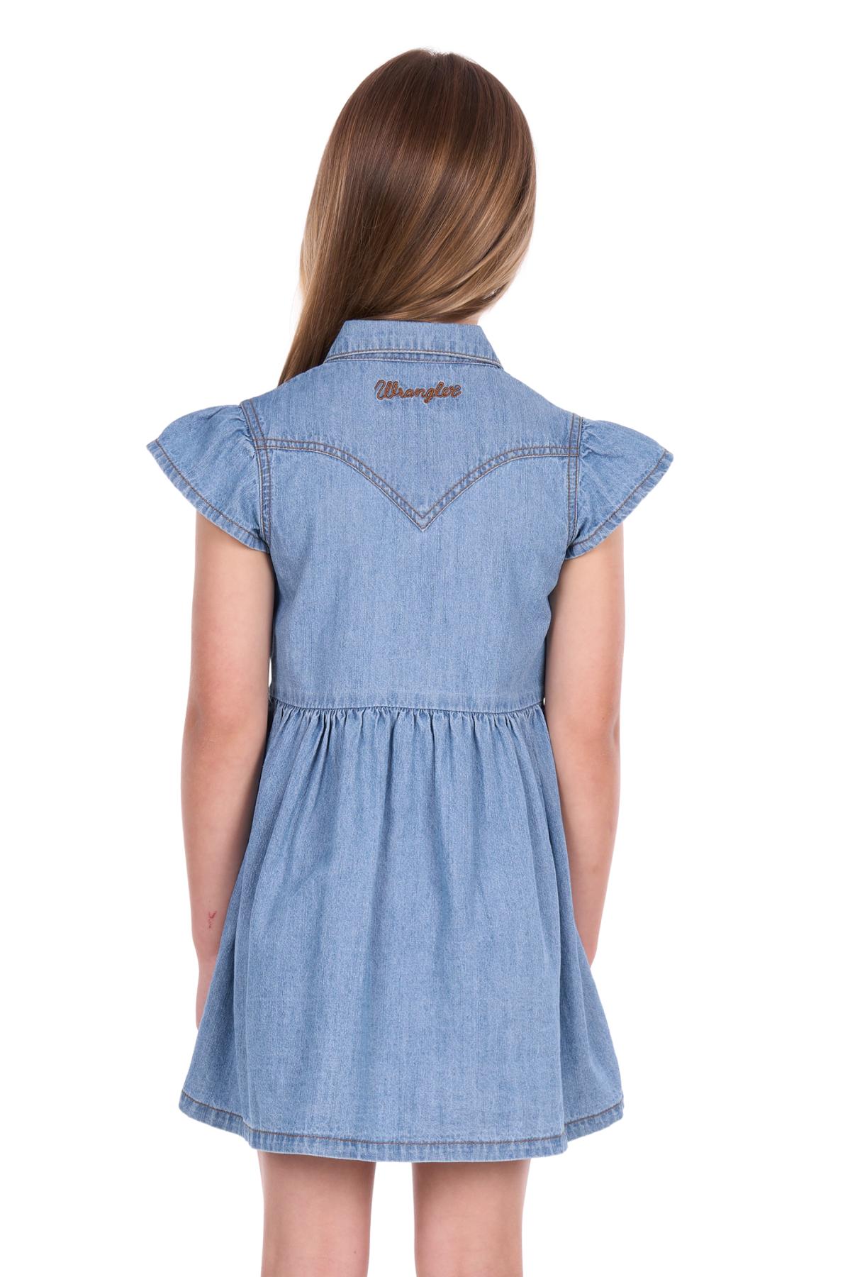 Girl’s Poppy Short Sleeve Denim Dress