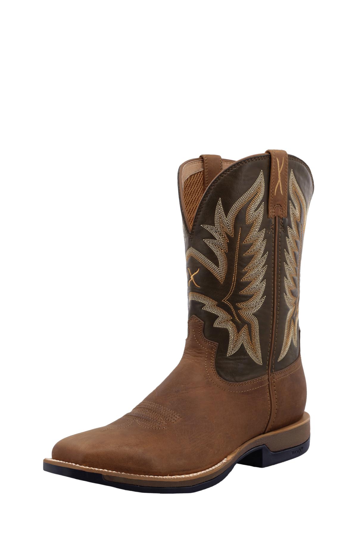 Mens 11 Inch Tech X1 Boot Buff Tan/Burnt Olive