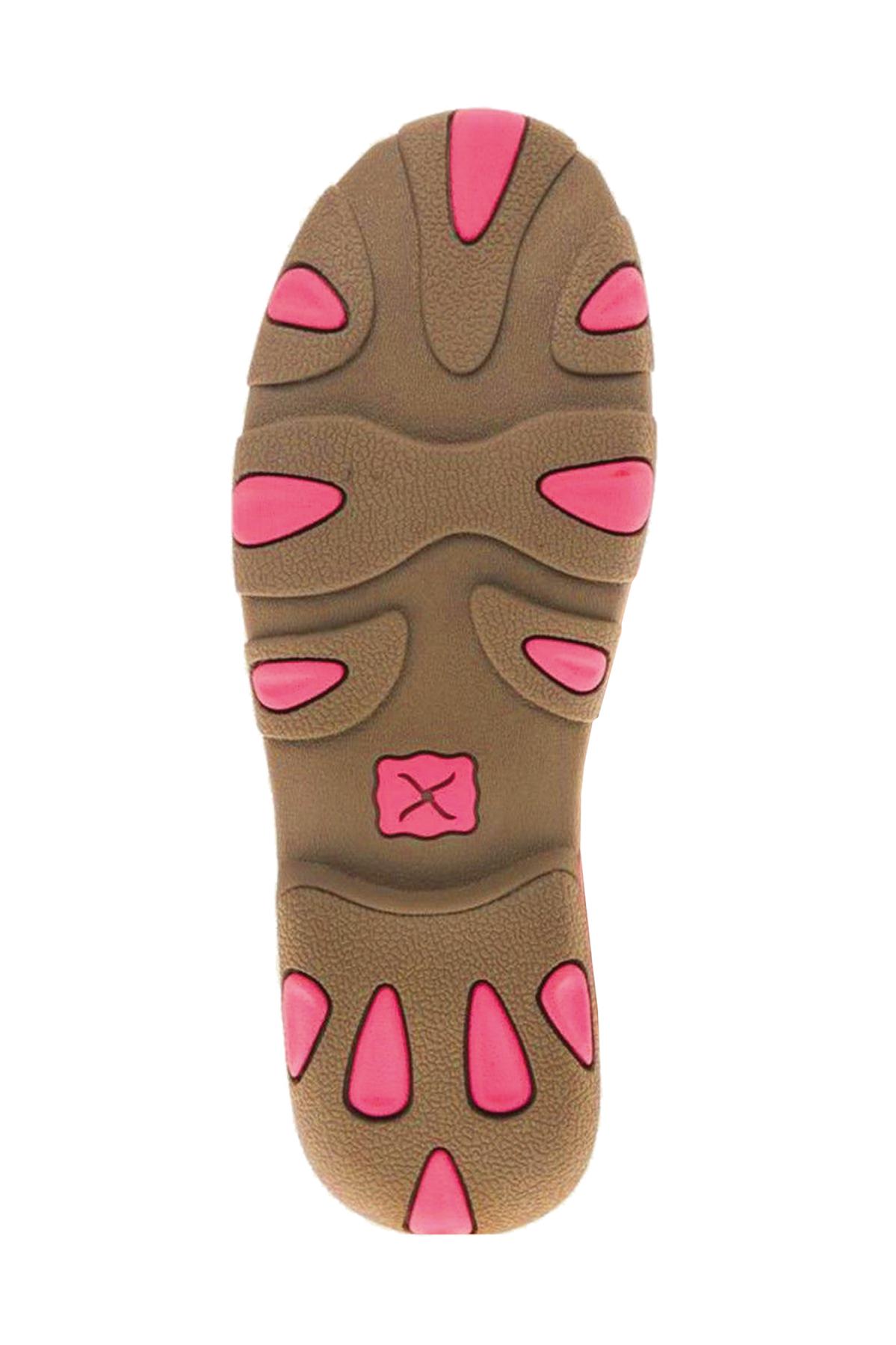 Womens Pink Ribbon Mocs Lace Up