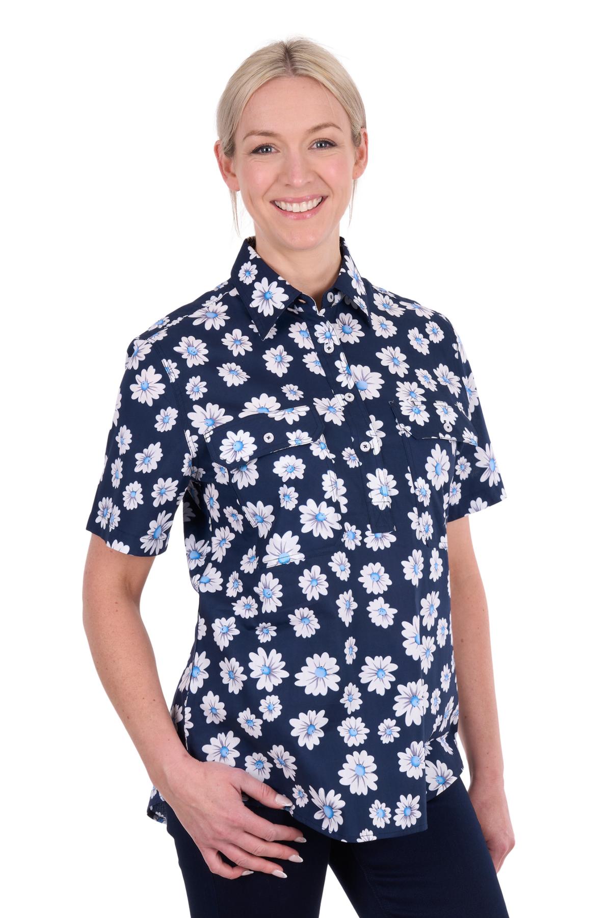 Women’s Cass Half Placket Short Sleeve Shirt