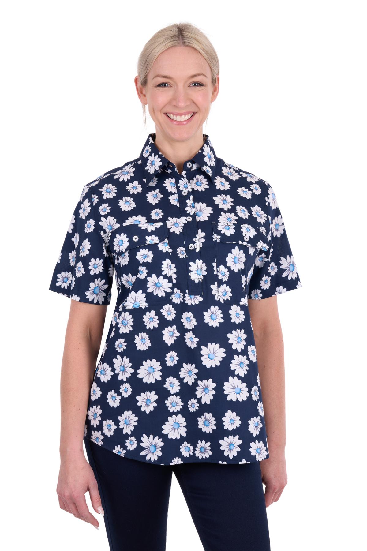 Women’s Cass Half Placket Short Sleeve Shirt