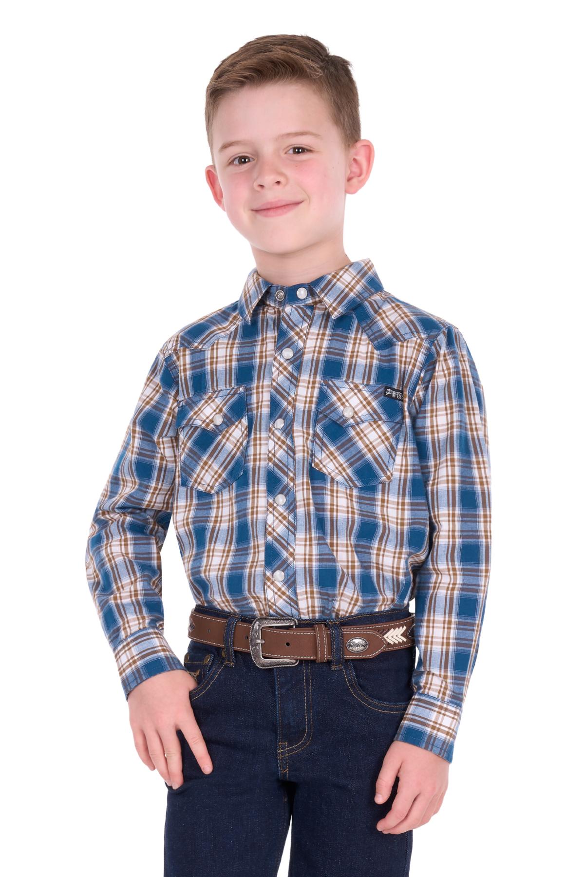 Boy’s Todd Check Western Long Sleeve Shirt
