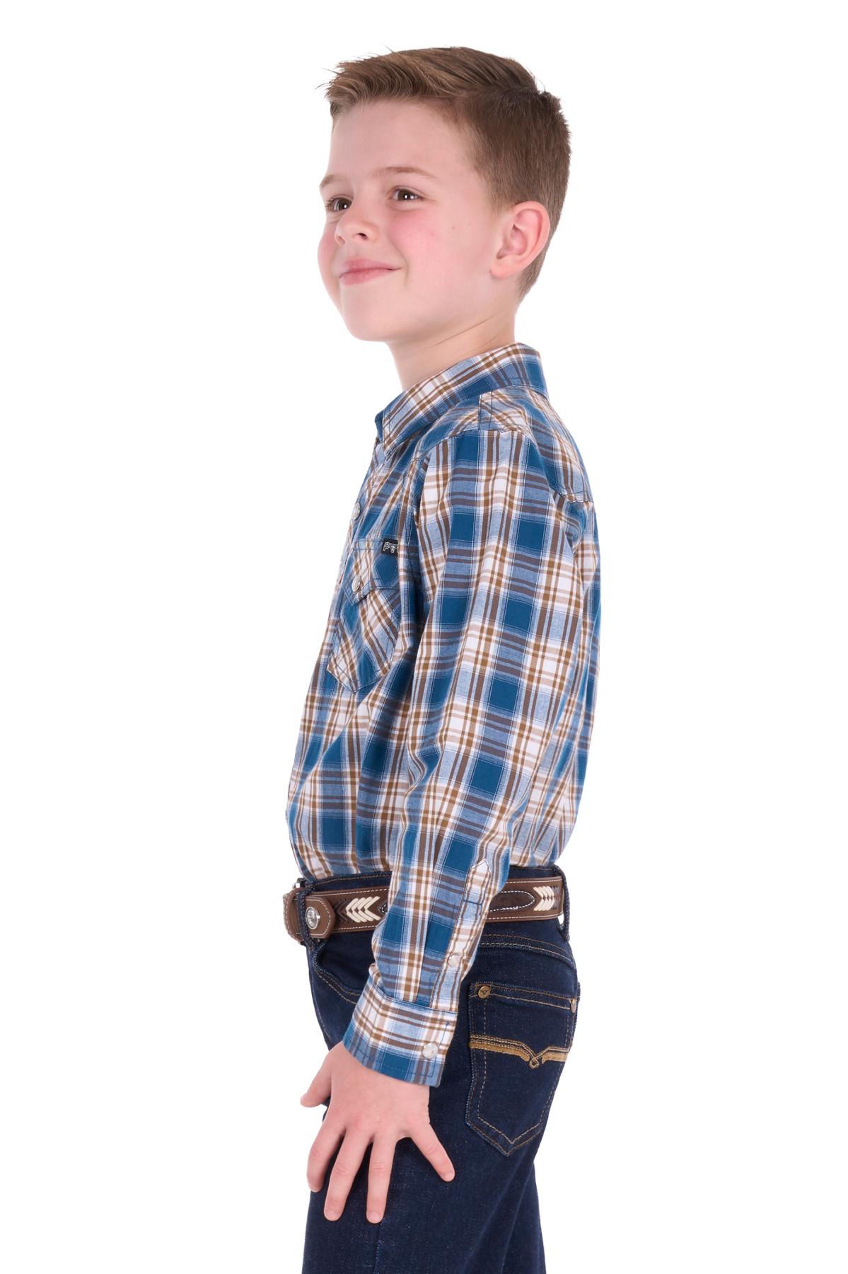 Boy’s Todd Check Western Long Sleeve Shirt