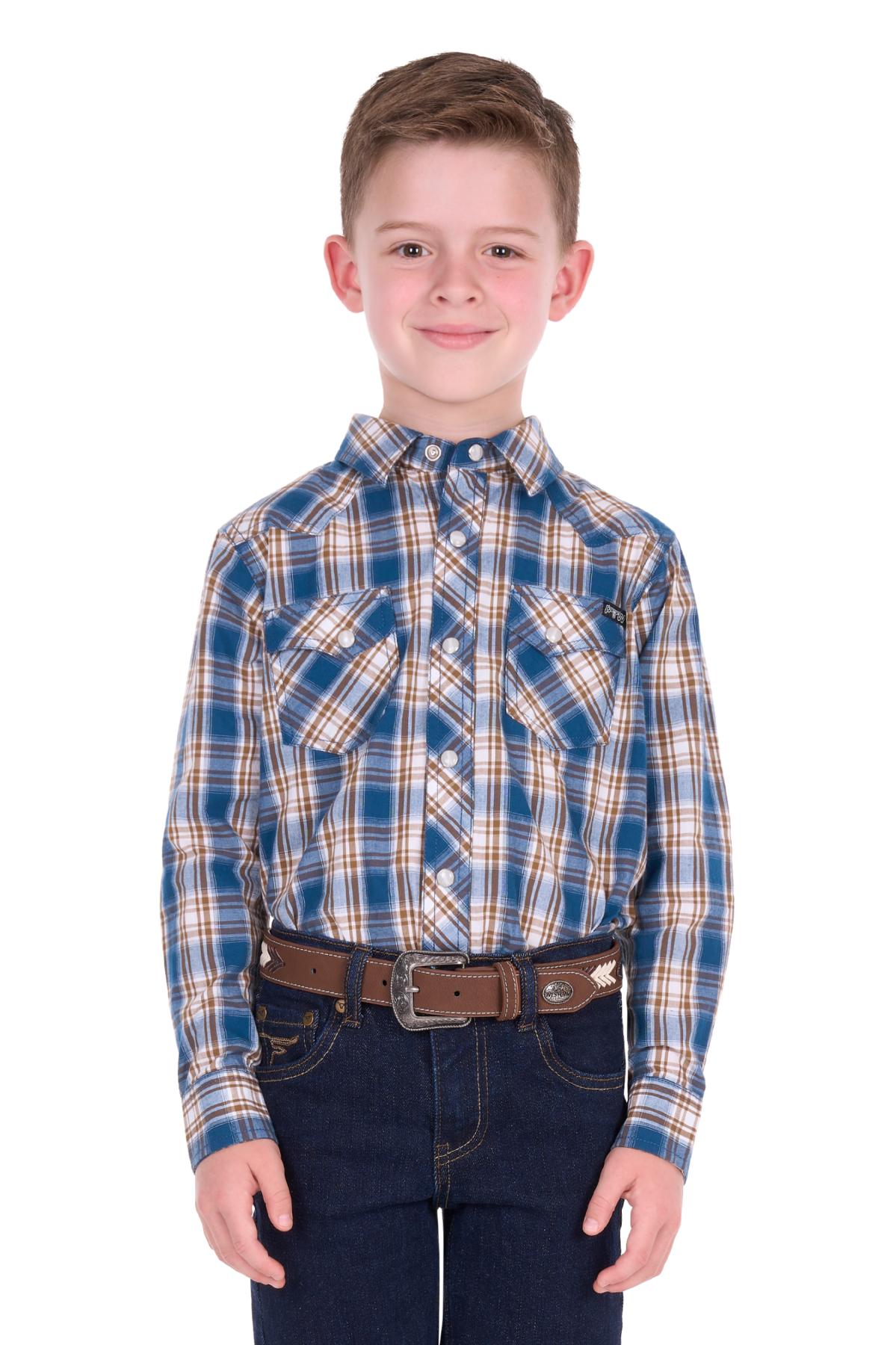 Boy’s Todd Check Western Long Sleeve Shirt