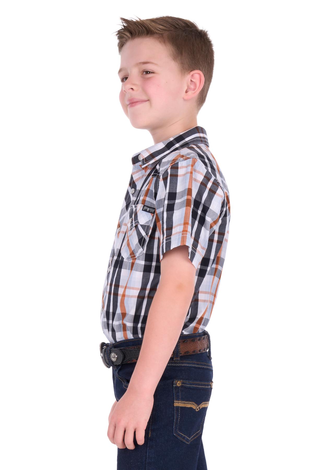 Boy’s Terry Check Western Short Sleeve Shirt