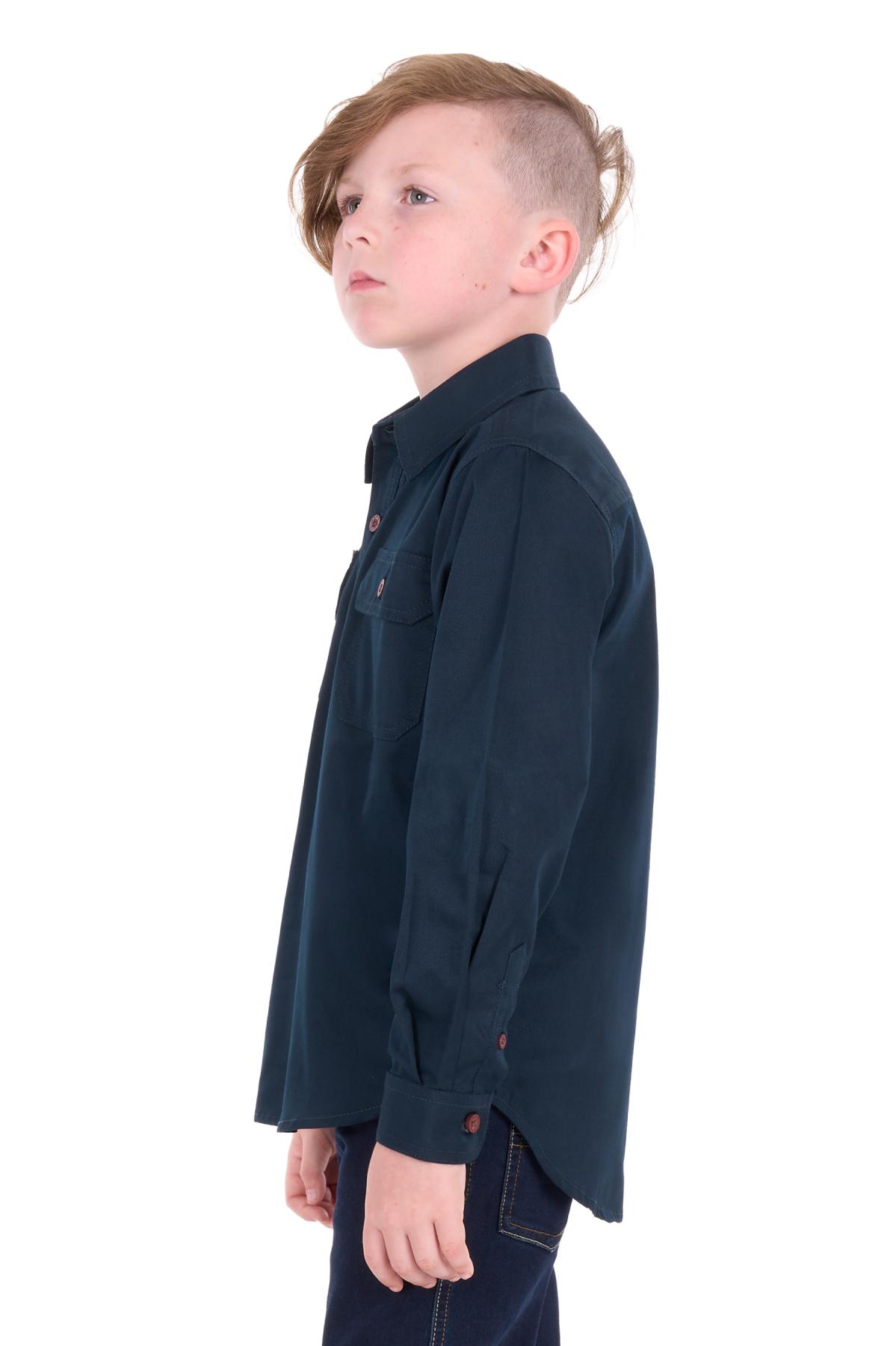 Kid's Half Placket Light Cotton Shirt