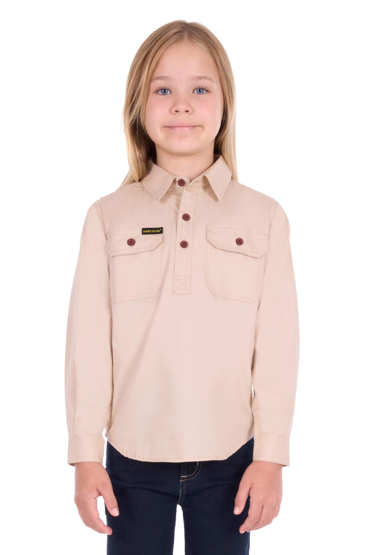 Kid's Half Placket Light Cotton Shirt
