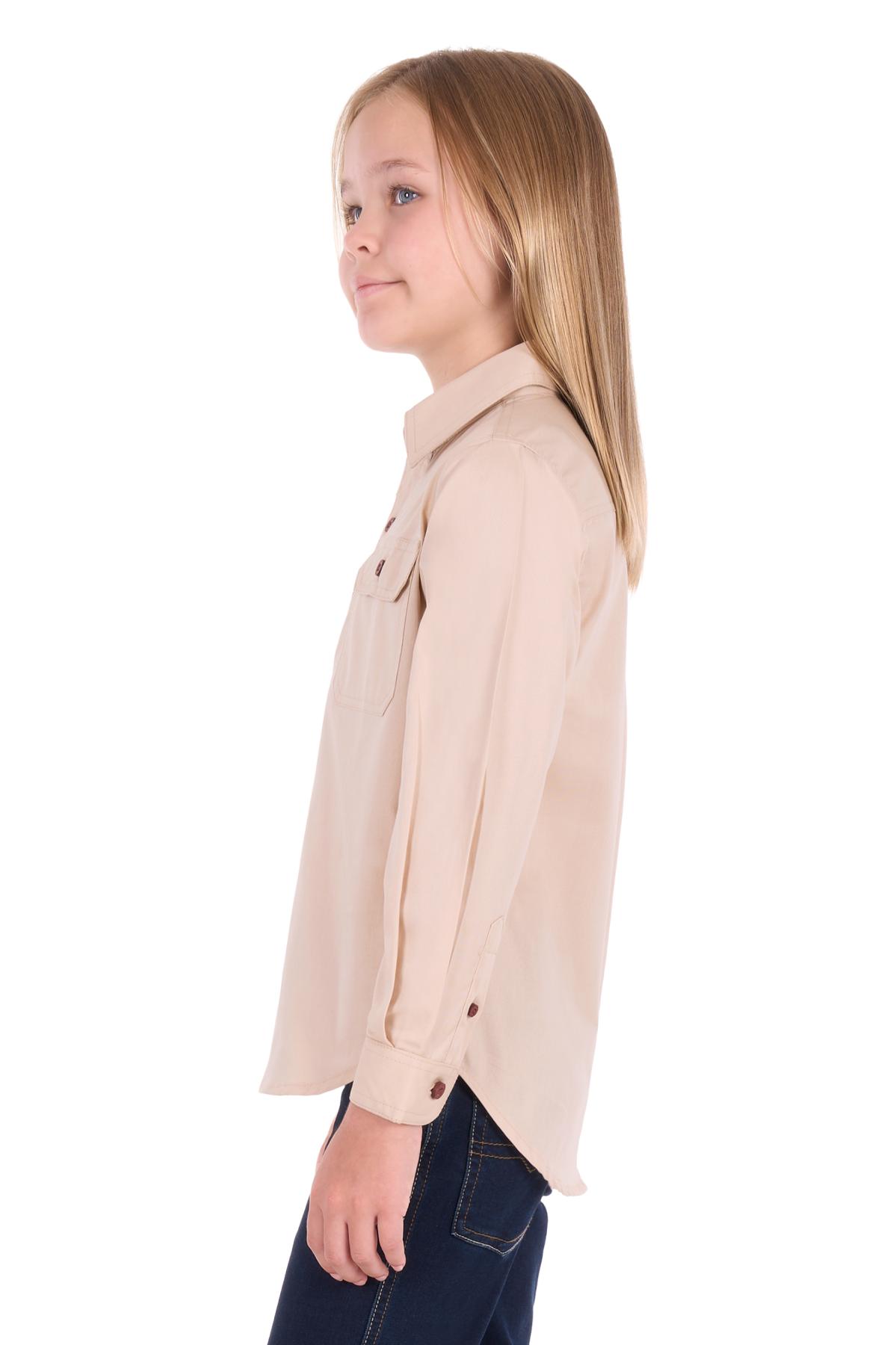 Kid's Half Placket Light Cotton Shirt