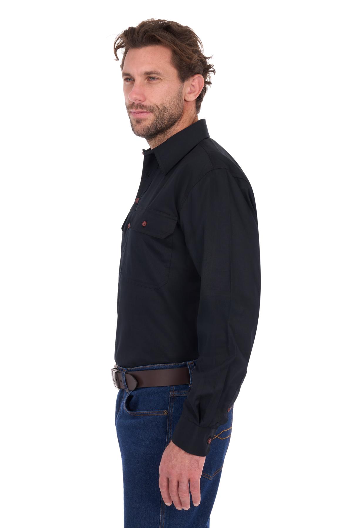 Men's Half Placket Light Cotton Shirt