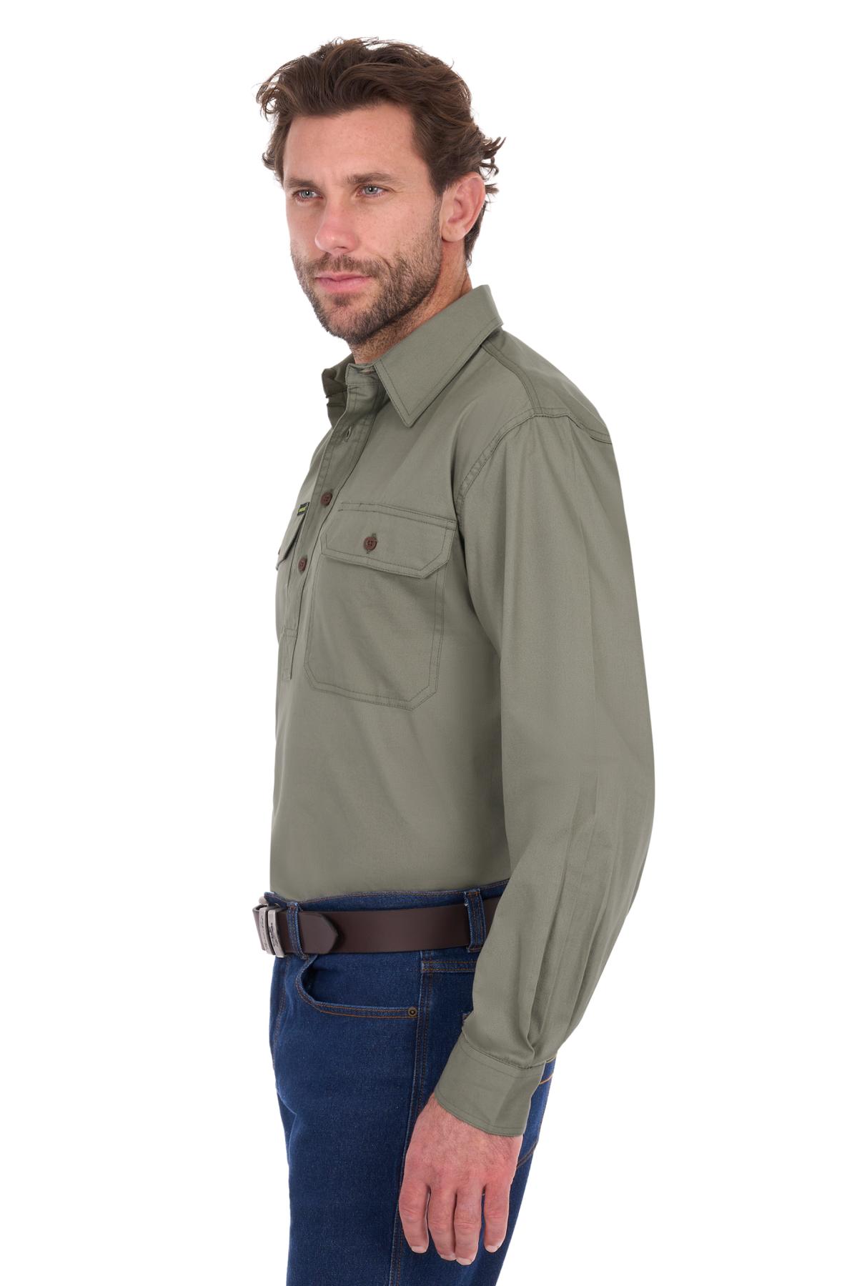 Men's Half Placket Light Cotton Shirt
