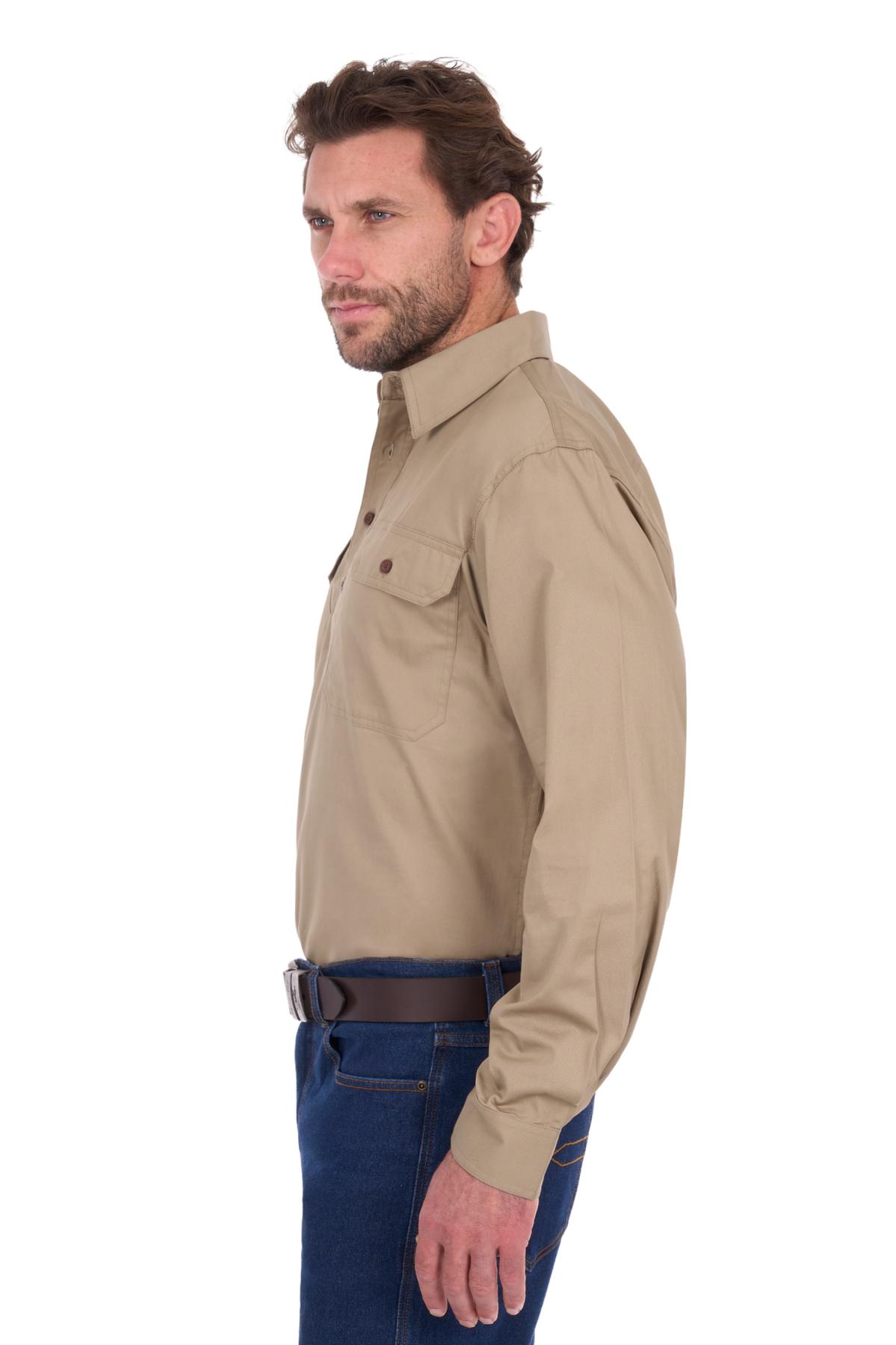 Men's Half Placket Light Cotton Shirt