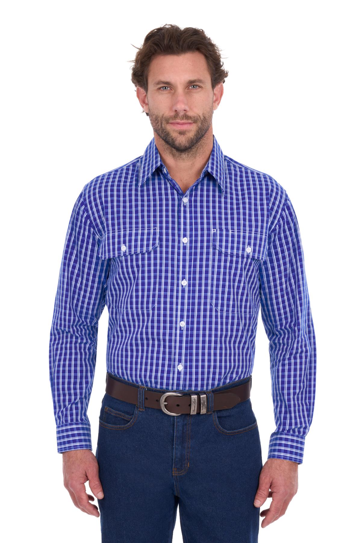 Men's Alex Check 2 Pocket Long Sleeve Shirt